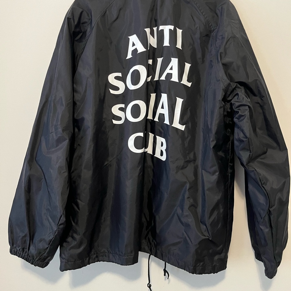 Black ASSC Coach Jacket 
Antisocial social club